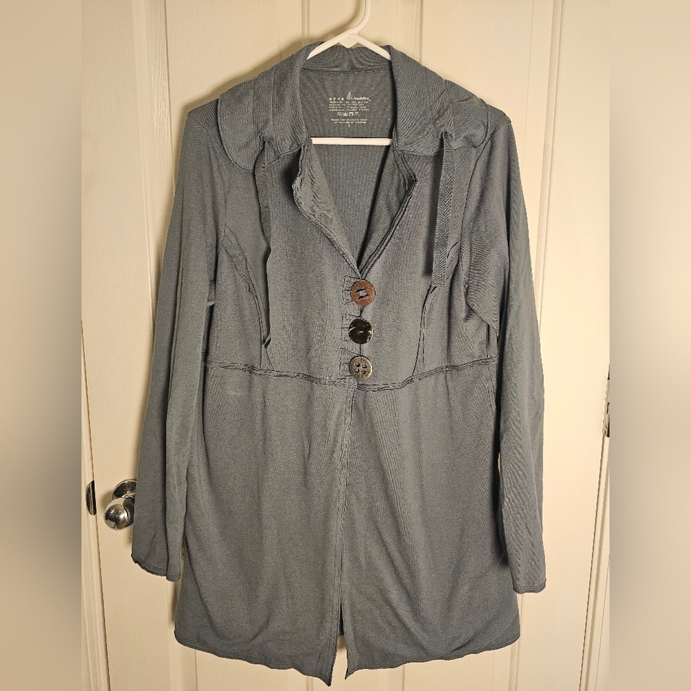 Neon Buddha Jacket Cardigan Women’s Stretch Big Button Size L